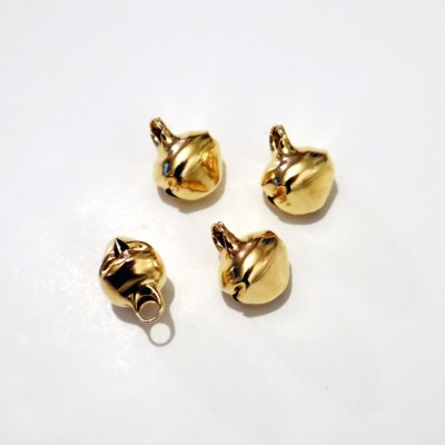 Lot de grelots dorés 12 mm x 4