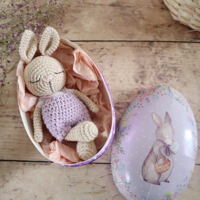 Mini Coton le lapin violet...