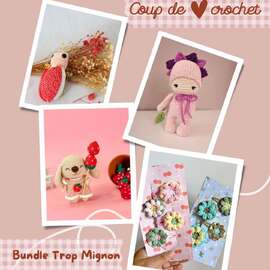 【 Mes coups de cœur crochet du bundle 】

Découvrez tous les super projets des copines crocheteuses ! ❣
Il y a de véritables pépites de créativité, Je vous montre mes préférés :

🌸 Les adorables barrettes Cherry Blossom de Sabine @anisbee_
🐶 Mochi le petit chien trop craquant et sa brochette de fraises de Marlène @littlebichons
🦗 La jolie cigale Natsu de Pascale @lesdeliresdenedj

Et si je devais en choisir un dans mon livre ce serait "Califleur, mon éclatant dahlia" 🪻

Decouvrez ces 4 livres numériques dédiés au crochet dans le bundle "Trop Mignon et retrouvez la diversité et la douceur des univers : chaque créatrice y a mis tout son cœur et son style unique. 

Que vous soyez fan d’amigurumis, d’accessoires ou de fleurs crochetées, vous allez forcément craquer pour l’un (ou plusieurs !) de ces jolis projets.

Le bundle est dispo plus que pour quelques jours !
C’est le moment parfait pour faire le plein d’inspiration et découvrir de nouveaux univers crochet ❥ 

#pensebonheur #crochet #bundletropmignon #amigurumi #crochetamigurumi #ebookcrochet #crochetkawaii #crochetcute #amigurumiaddict