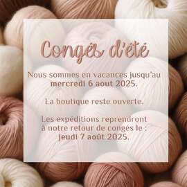 【 Congés d'été】

Nous sommes en vacances jusqu'au mercredi 6 août 2025.

La boutique reste ouverte.

Vos commandes seront expédiées à notre retour, à partir du jeudi 7 août. 

❥

#pensebonheur #crochet #amigurumi #amigurumis #weloveamigurumi #crochetaddicted #vacances #crochetlife