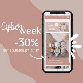 【 Cyber Week 】

Tous les patrons de ma boutique sont à -30% jusqu'au 3 décembre ! 🧶✨️

C'est une alternative artisanale au célèbre Black Friday.

C’est le moment ideale pour :
- découvrir de nouveaux projets crochet et vous faire plaisir,
- preparer des cadeaux faits main pour Noël. 

Rendez-vous vite sur les boutiques ღ

>> Offre valable sur mon site internet et sur Etsy.

Bon crochet ! 

#Cyberweek #blackfridayartisanal #blackfriday #Pensebonheur #patronscrochet #cadeauxdenoël #CrochetAddict #Amigurumi #crochet #amigurumipattern #crochetpattern #amigurumipatterns #patroncrochet #patróncrochet